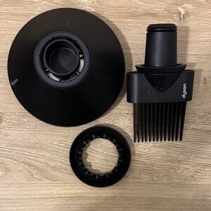 Dyson Black Hair Dryer Accessory Attachments Set of 3